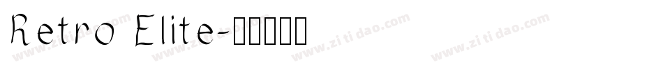 Retro Elite字体转换